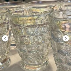10pc Vtg Irredescent Glasses 