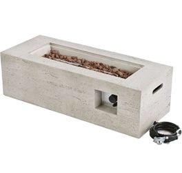New 42'' Outdoor 40000 BTU Rectangular Propane Fire Pit Table