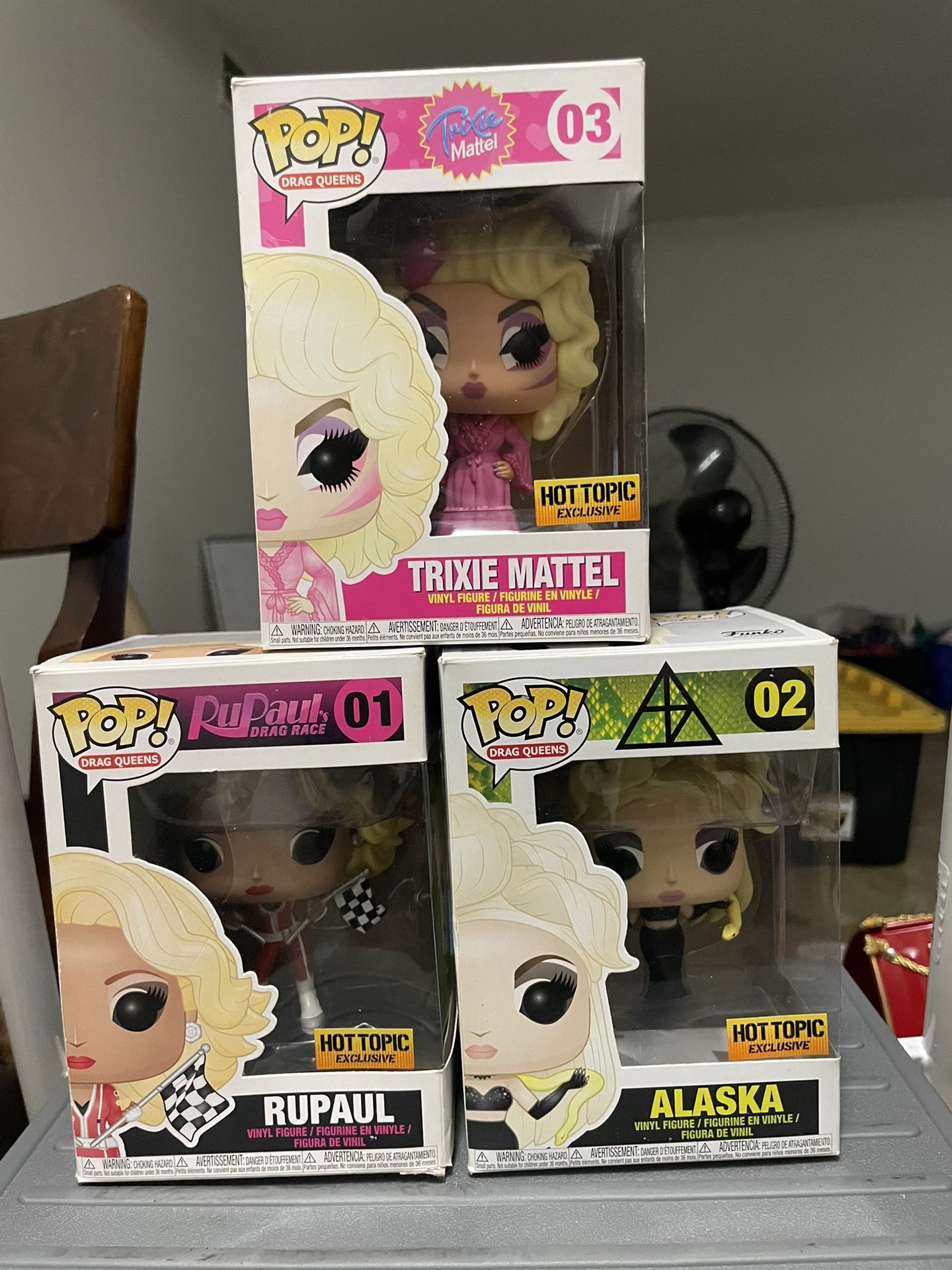 Pop Drag Queens Trixie Mattel, Alaska & Ru
