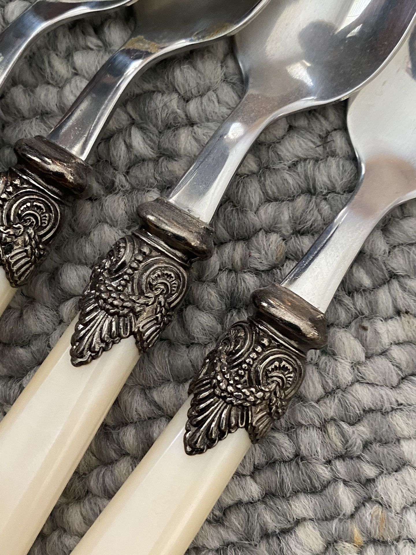 Vintage Faux Ivory Stainless Silverware