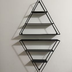Two Triangle Floating Shelves With Screws