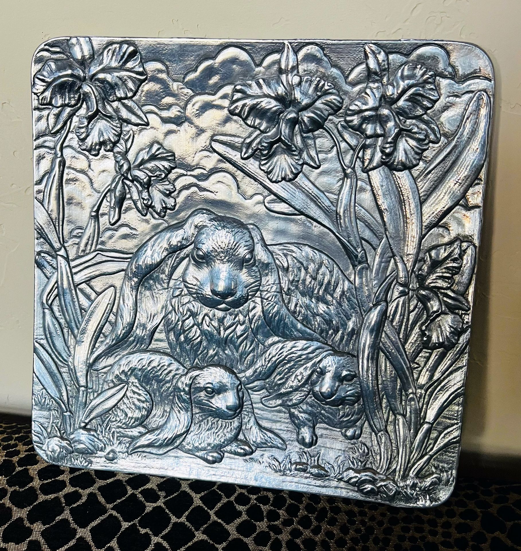 Vintage Signed Arthur Court Square Bunny Platter
