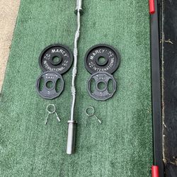 Curl Bar & Weights 