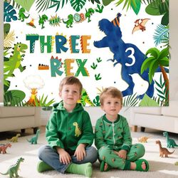 Three-rex Birthday Backdrop