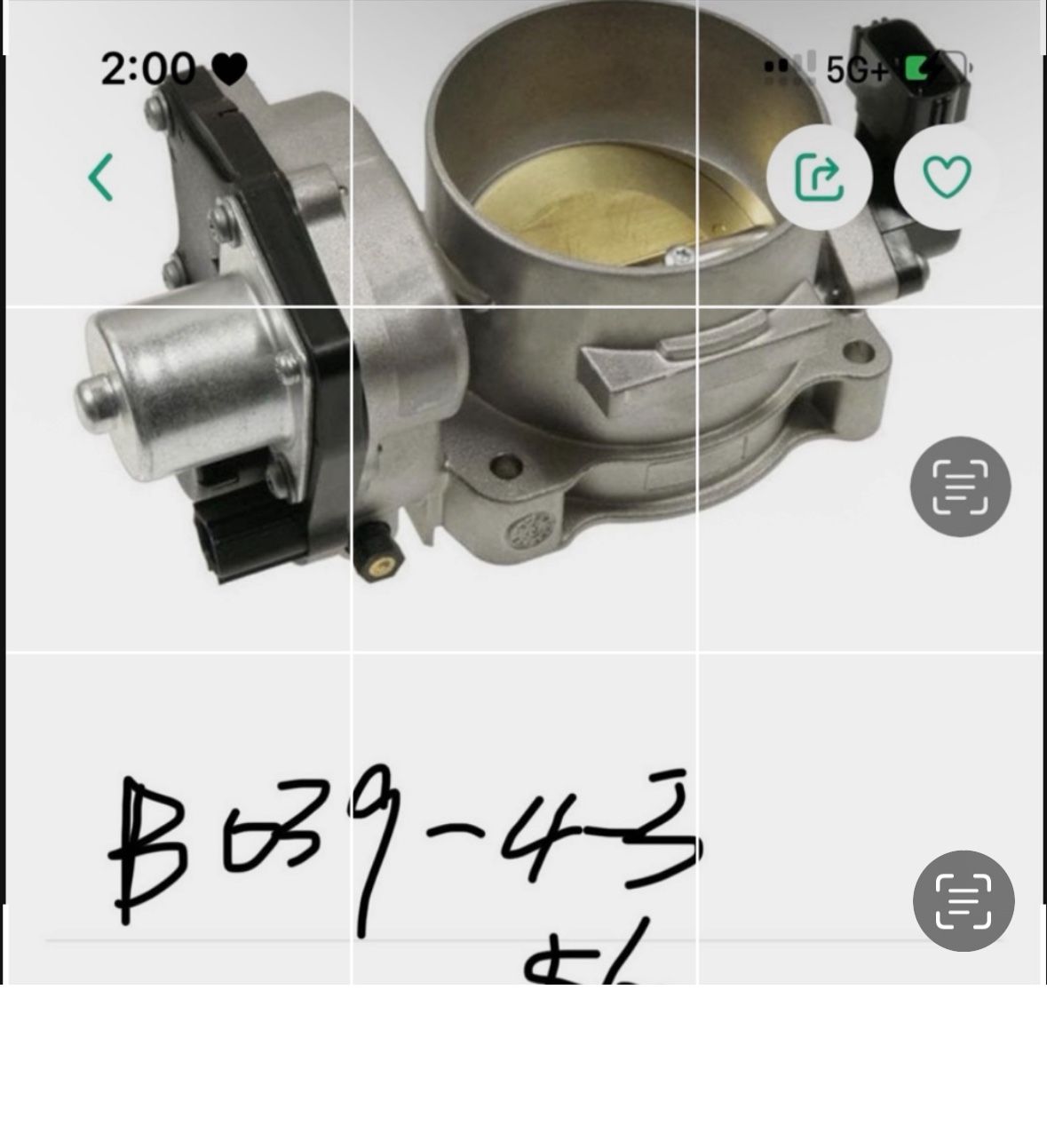 For 2018-2020, 2022 Toyota Camry Throttle Body SMP 14294RX 2019 2.5L 4 Cyl GAS