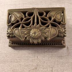 A Brass Vintage Two Roll Stamp Holder In Really Nice Condition  .   Size  . 4"×  2"×  2" .