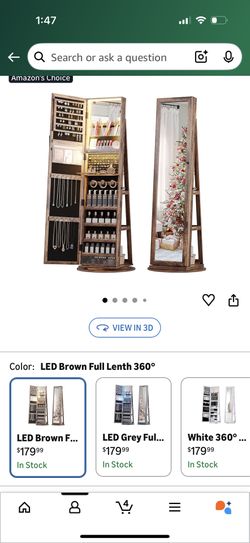 360 Swivel Jewelry Cabinet 