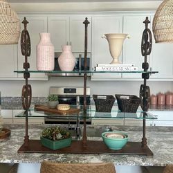 Custom iron shelf