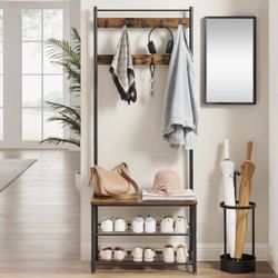 HALL TREE with BENCH & SHOE STORAGE