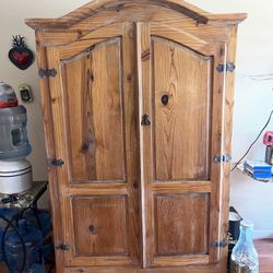 79 X 48 Rustic Wood Armoire 