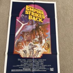 STAR WARS Empire Strikes Back R820180 ORIGINAL 27X41 NM FOLDED MOVIE POSTER