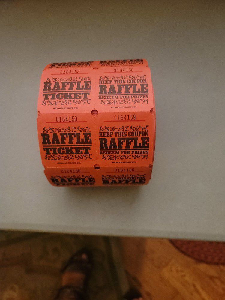 Ex. large Roll New Double Raffle Tickets