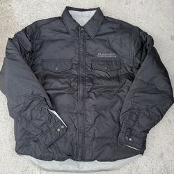 Black Harley Davidson double sided puffer jacket size large