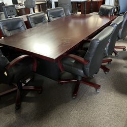 Conference Table With Matching Chairs