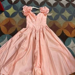 Vintage 80S Light Peachy Pink Dress