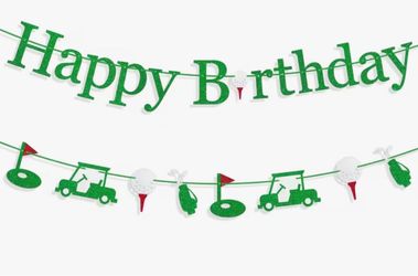 Golf ThemeHappy Birthday Banner