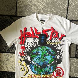 Hellstar records tee , Men’s small , white 