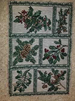 Vintage Holiday Tapestry Placemats x 4
