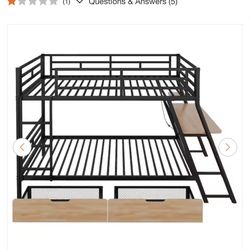Home Depot Metal bunk bed with desk 