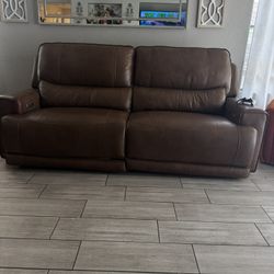 Recliner Brown Couch 