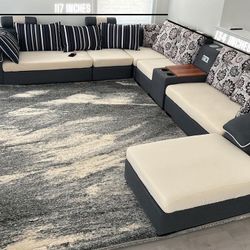 Sectional Couch With Coffee Table  