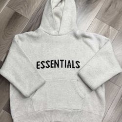 Knit Grey Essential Hoodie 