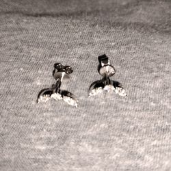  .80 ct Moissenite Earrings In A .925 Setting
