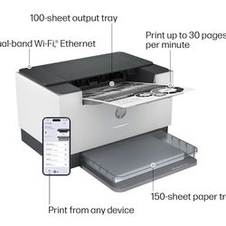 HP LaserJet M209dwe Wireless Black & White Printer – Excellent Condition