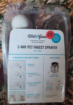 Well & Good 3-Way Pet Faucet Sprayer for Dogs