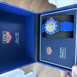 kith heuer formula 1 limited edition blue watch