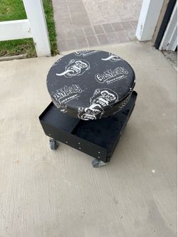 Garage Stool on wheels with Storage