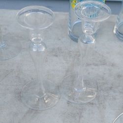 Glass Candlestick Holders 