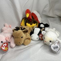 Farm Animal  Beanie baby Set Of 5 