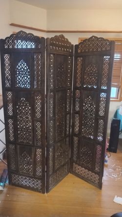 Carved wood room dividers