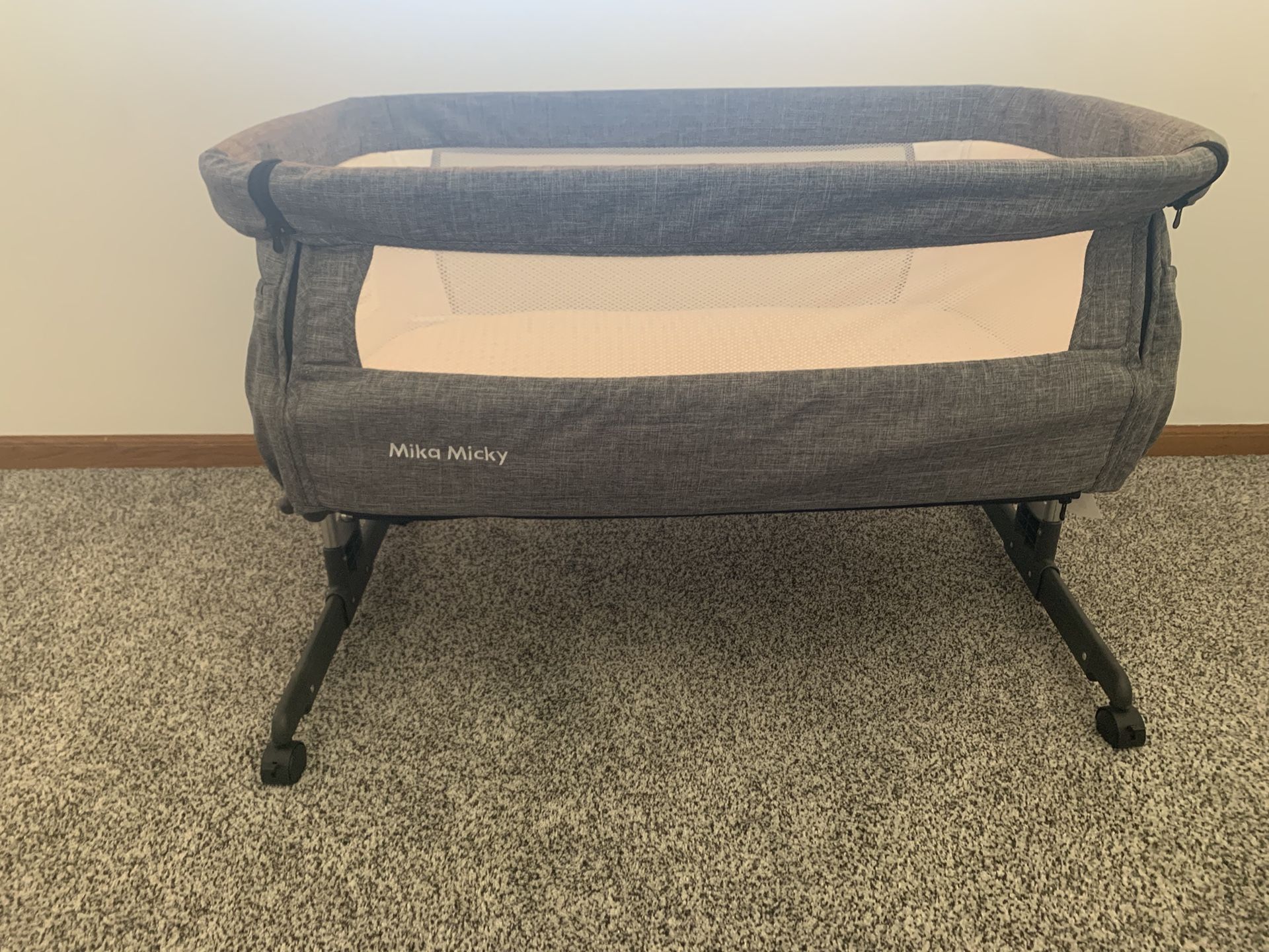 Baby Bedside Sleeper - (Gray) $50 OBO