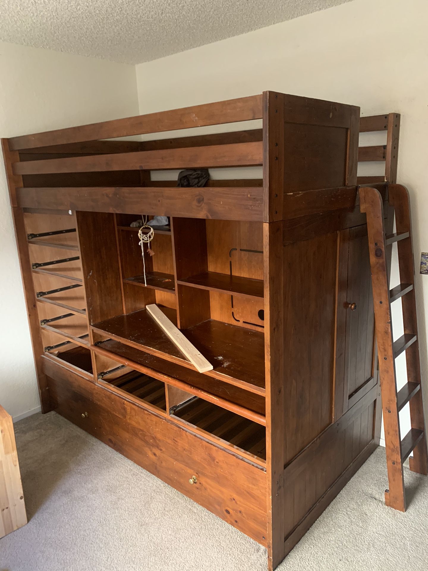 Trundle bunk bed with desk/dresser