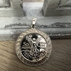 50 Pesos Gold Plated Medallion Pendant 2” 