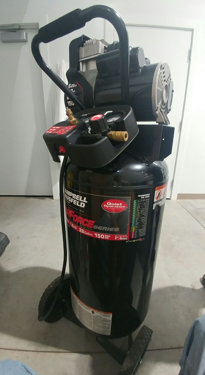Campbell hausfeld iron force air compressor 6.25HP 28Gallon