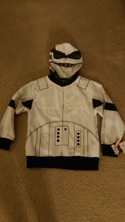 NEW Boys SMALL STORMTROOPER HOODIE