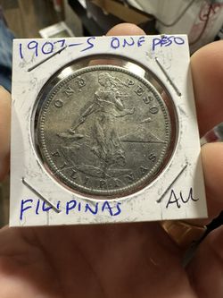 1907-S USA Filipinas One Peso minted In San Francisco 