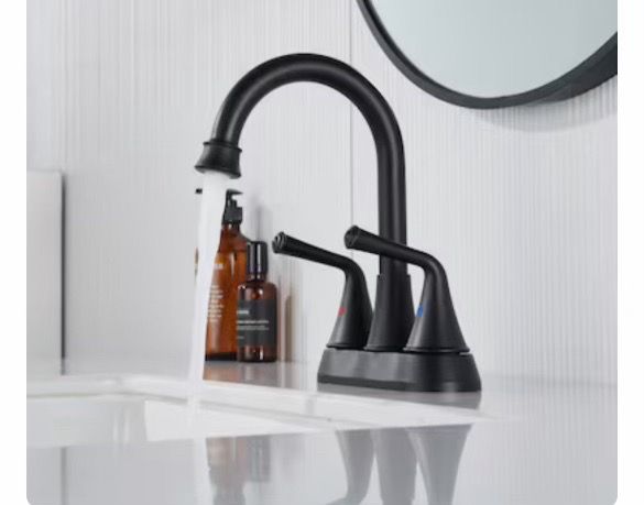 2 Hole Bathroom Faucet Black Bronze And Chrome, And Gold And Black And Nickel F9B $30