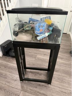 🐠 COMPLETE FISH TANK SETUP 10 GALLONS  –PLUS METAL STAND - EVERYTHING INCLUDED 🐠