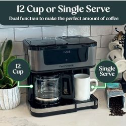 Dual Brew Coffee Maker | 12 Cup Glass 