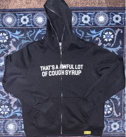 ALOCS BLACK RHINESTONE ZIP-UP HOODIE