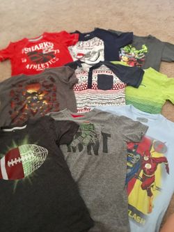 9 boys tshirts size 5/6