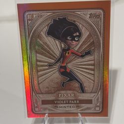 2025 Topps Disney Mint Orange Foil Violet Parr /25
