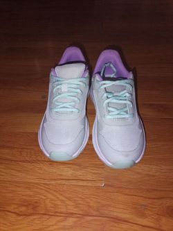Girls Athletic Sneakers Gray Purple Mint