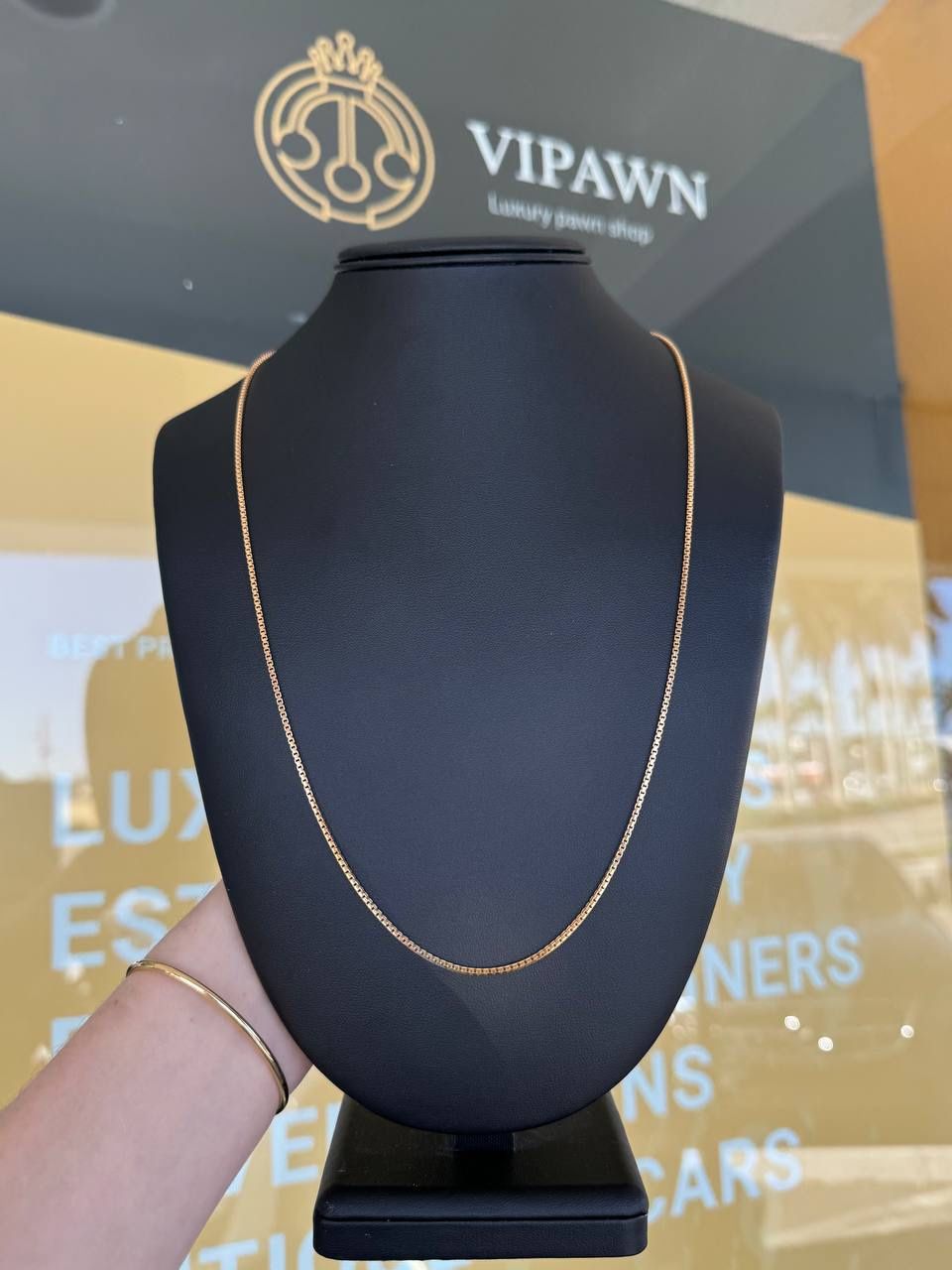 28 inches long 18k solid yellow gold chain