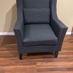 Blue Upholstered Accent Chair
