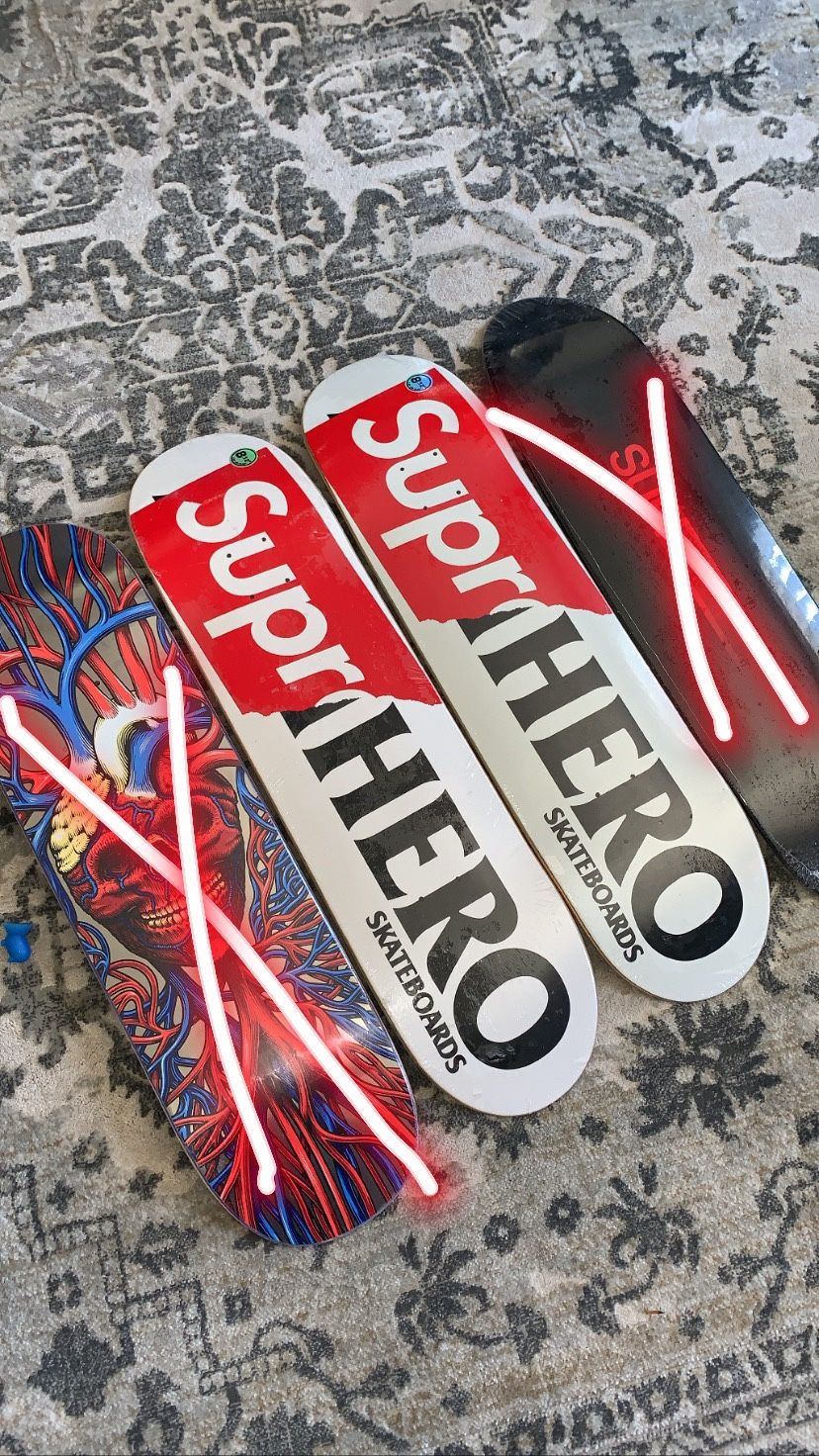 Supreme x Anit hero Supr hero Skateboard Deck